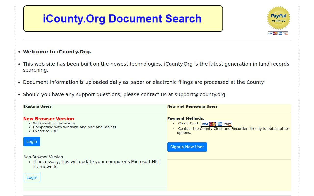 Summit County Clerk of Court iCounty recorded documents distinction