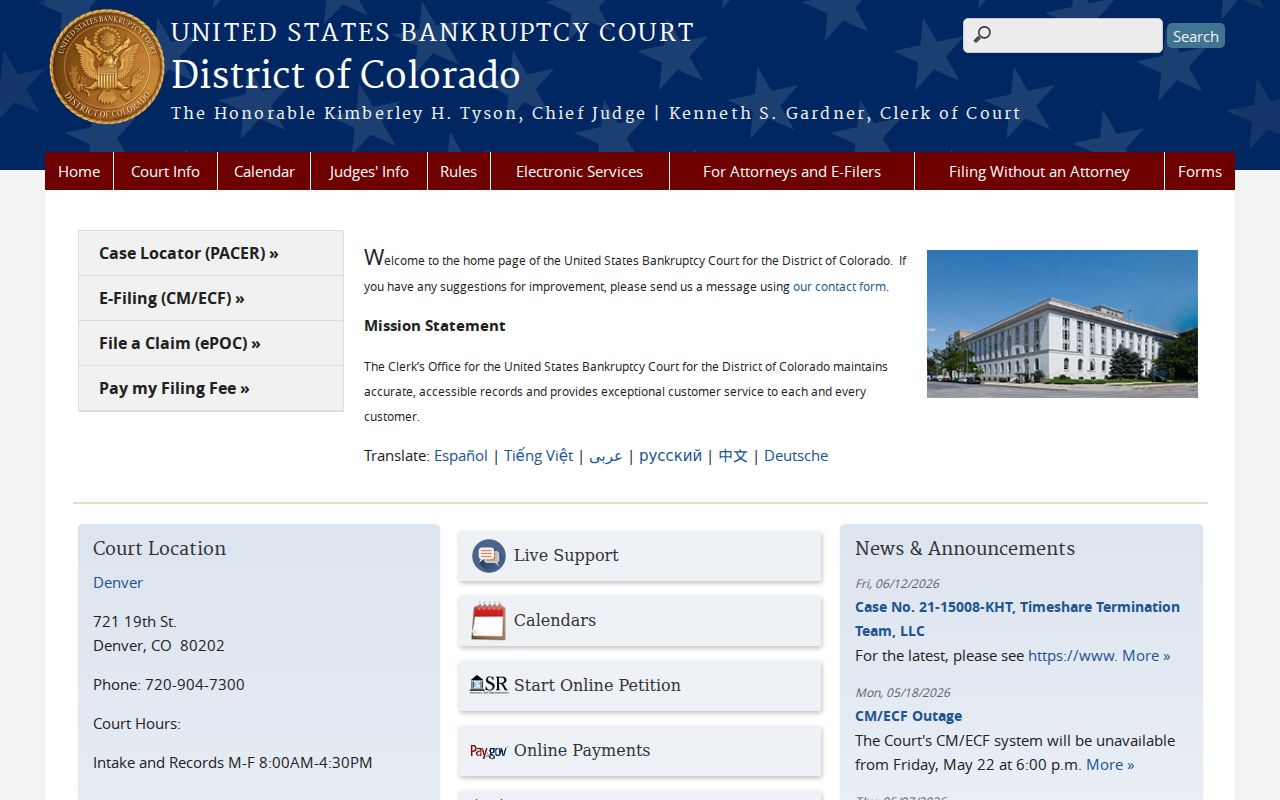 Summit County District Court federal bankruptcy court distinction