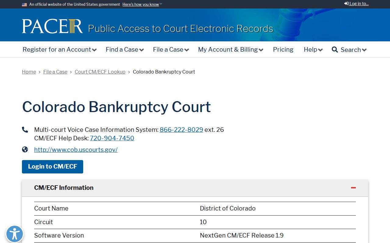 Summit County District Court PACER bankruptcy listing distinction