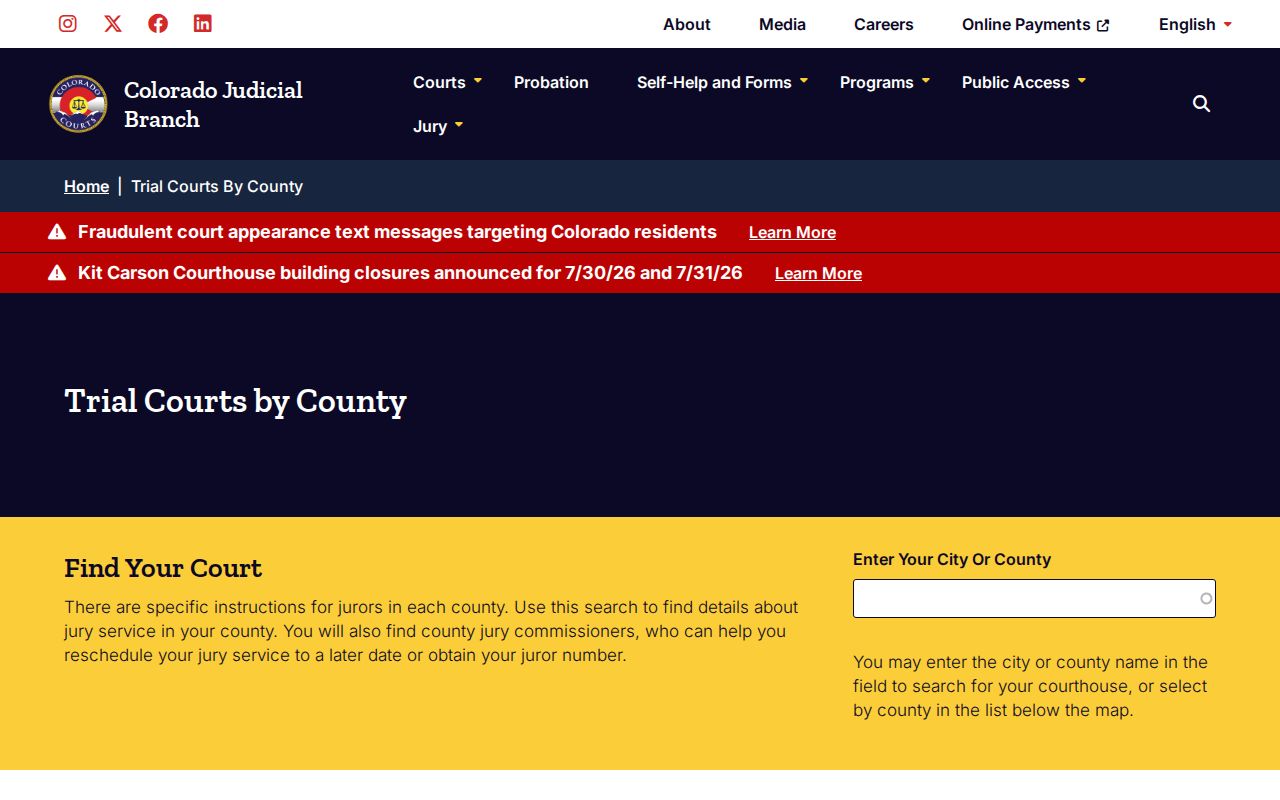 Summit County court records trial courts by county page
