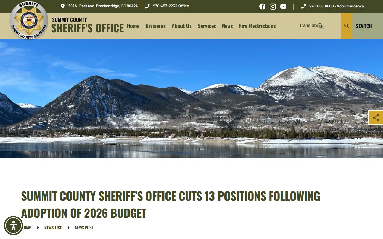 Summit County warrant and court security records budget news