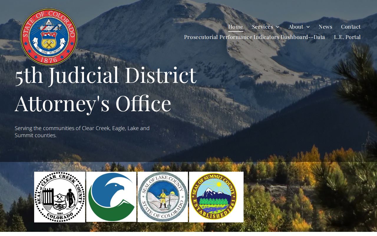 Summit County criminal court records and Fifth Judicial District Attorney page